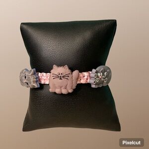 Cat Lovers’ Friendship Bracelet - baby pink